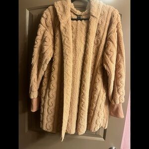 Cozy Tan Textured Cardigan